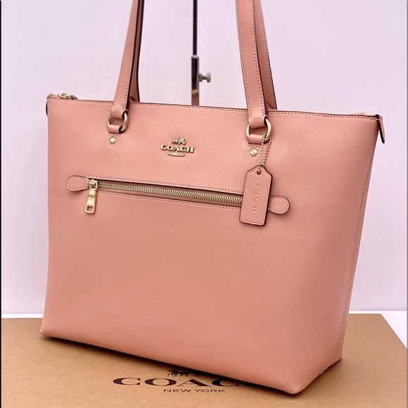 coach gallery tote pink